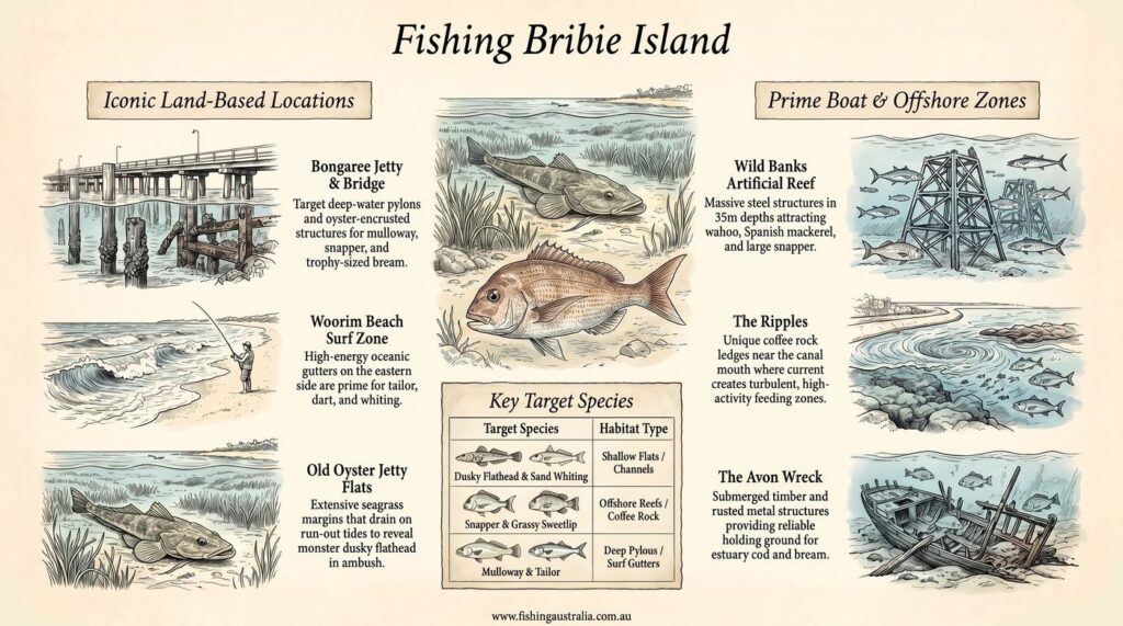 Bribie Island,  QLD Tactical Radar Map